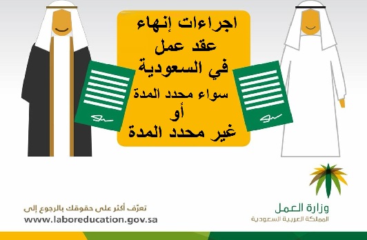اجراءات إنهاء عقد عمل في السعودية سواء محدد المدة أو غير محدد المدة