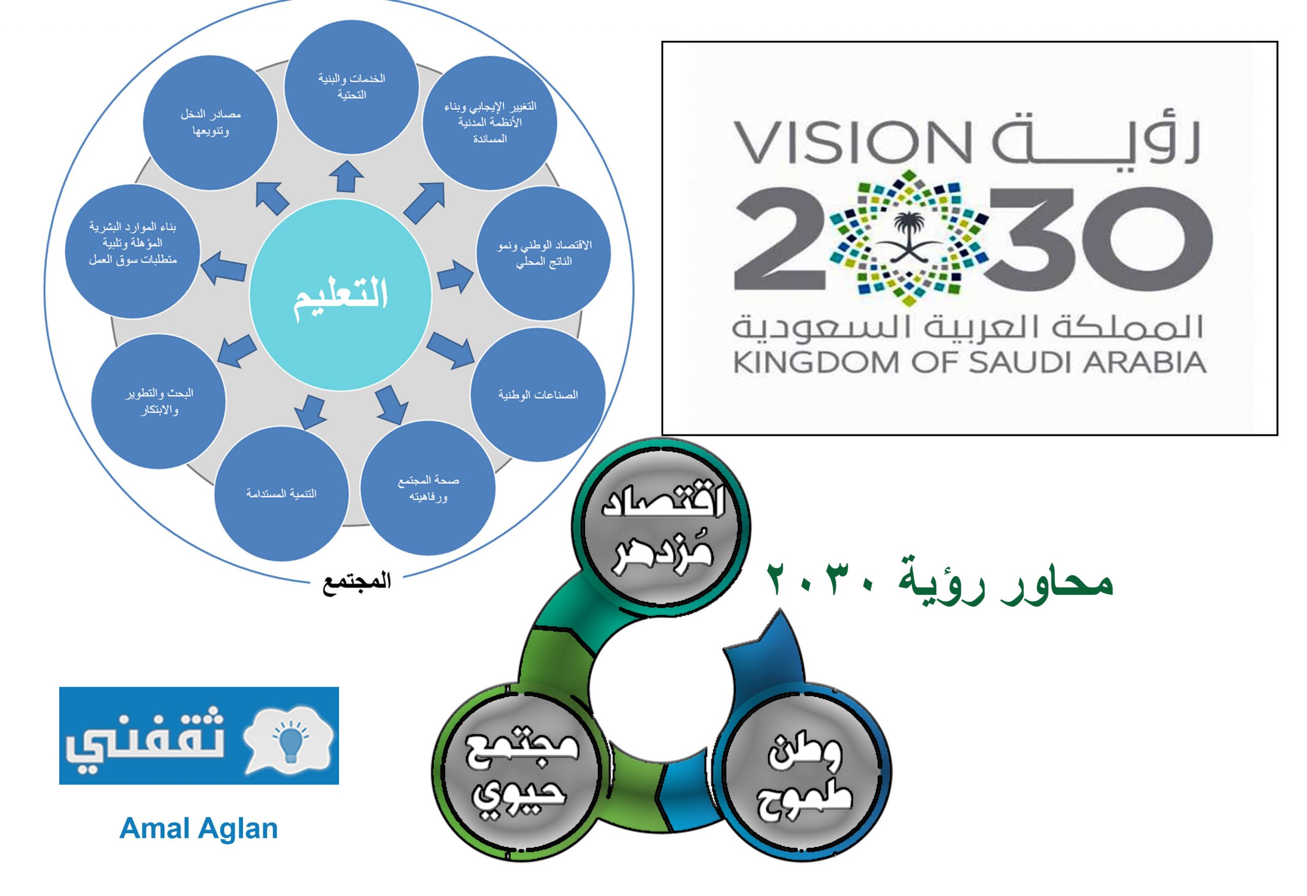 الرؤية ٢٠٣٠ تخصصات اهداف رؤية