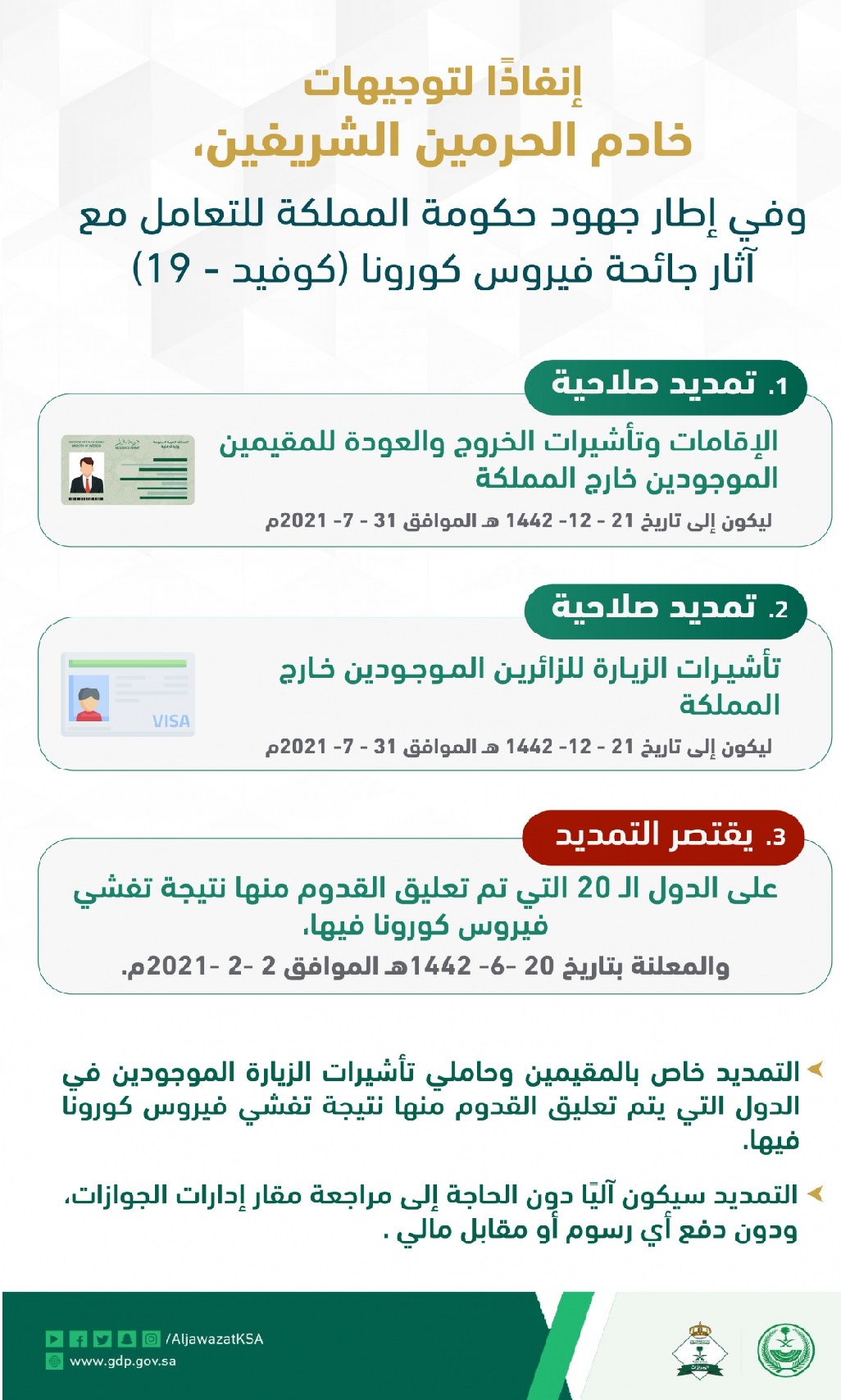 تاريخ انتهاء الاقامة للمقيمين