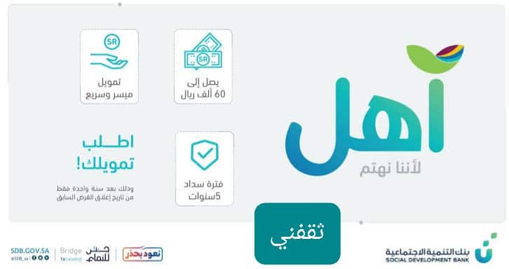 طريقة التقديم على منتج أهل بدون كفيل وبدن فوائد وبالتقسيط بقيمة 60 ألف ريال من بنك التسليف
