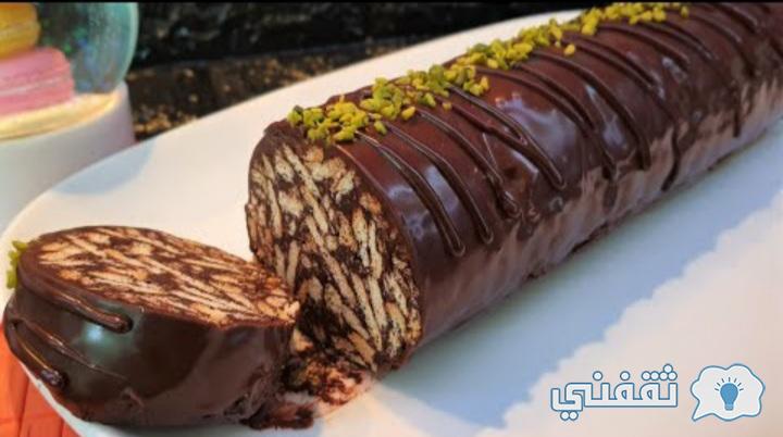طريقة-تحضير-كيكة-البسكويت-الباردة-بالشوكولاتة