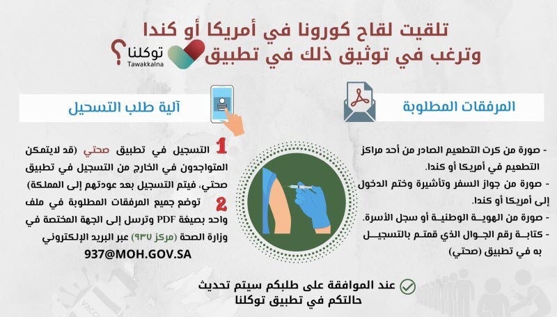 طلب اعتماد اللقاح داخل المملكة