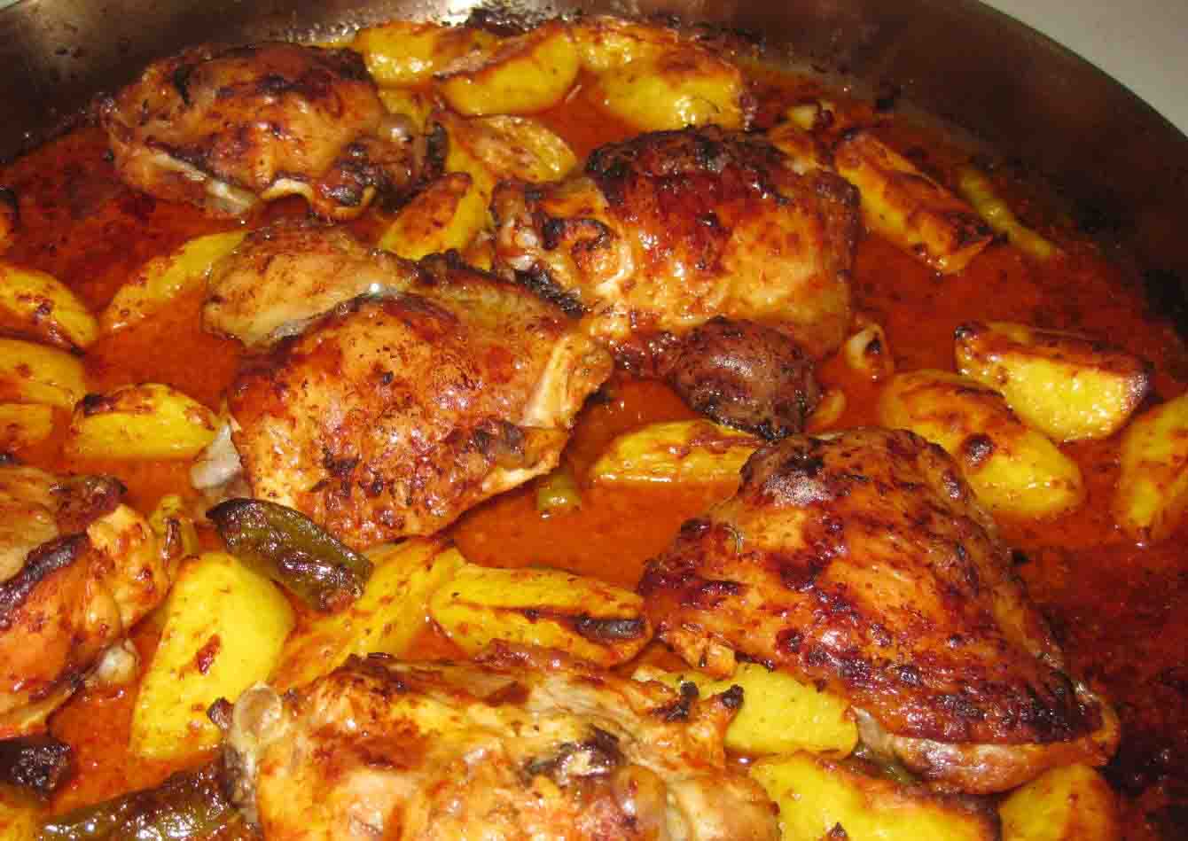 ألذ صينية دجاج بالبطاطس
