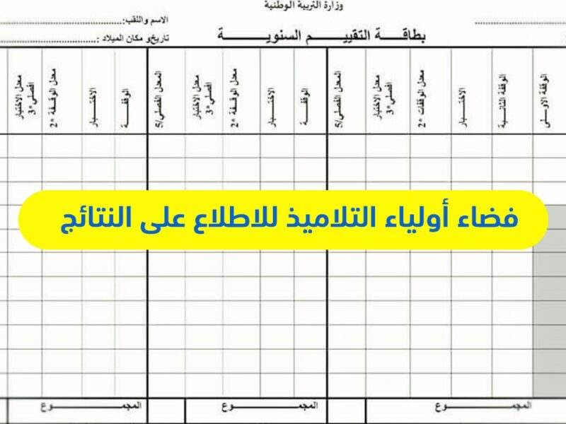 جاري الان رابط النتائج لكشف نقاط ومعدلات التلاميذ استعلم الان