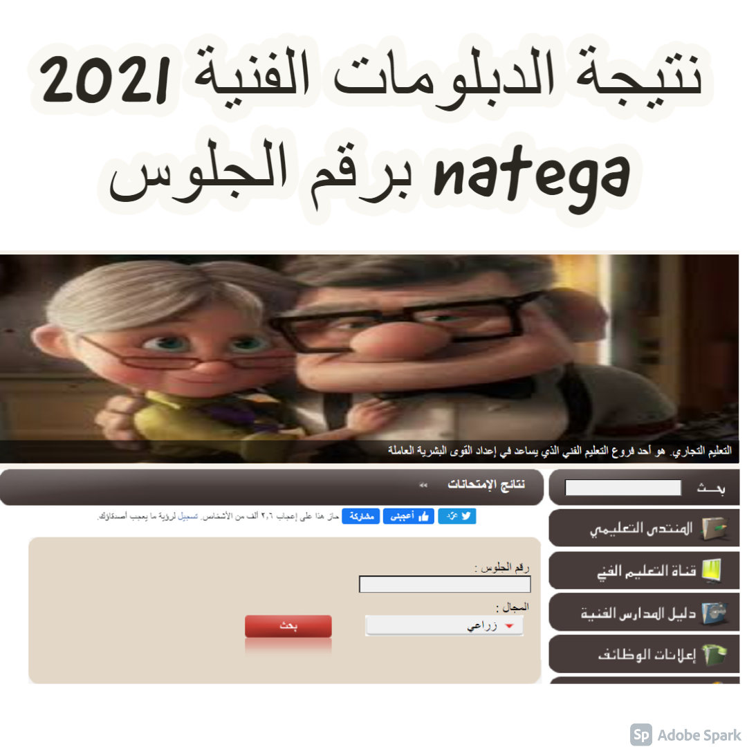 نتيجة الدبلومات الفنية 2021 natega برقم الجلوس