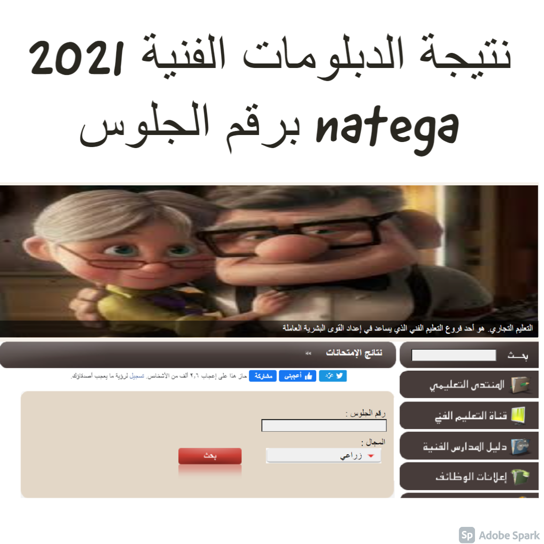 نتيجة الدبلومات الفنية 2021 natega برقم الجلوس 