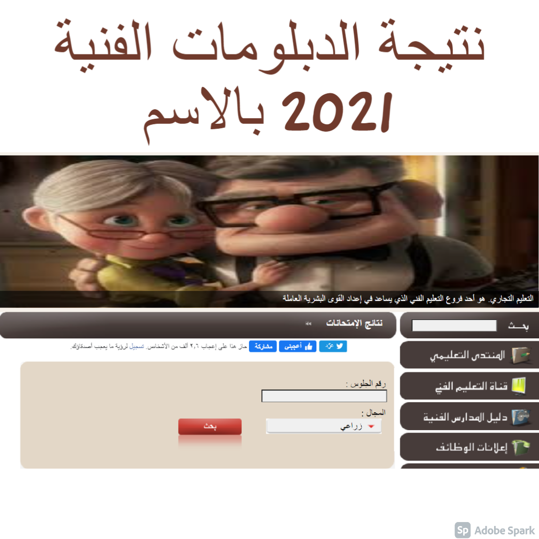 نتيجة الدبلومات الفنية 2021 بالاسم