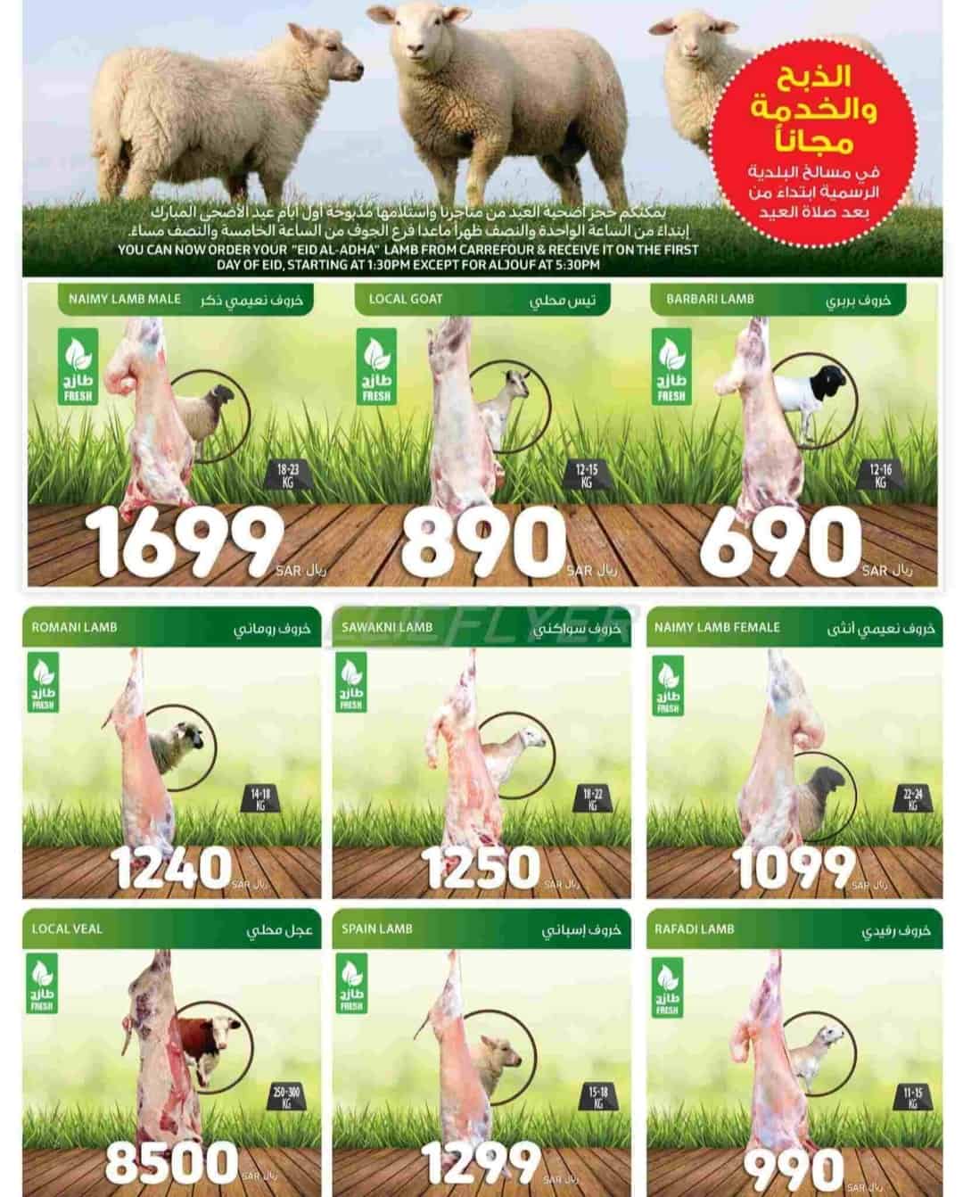 أسعار الغنم من كارفور السعودية
