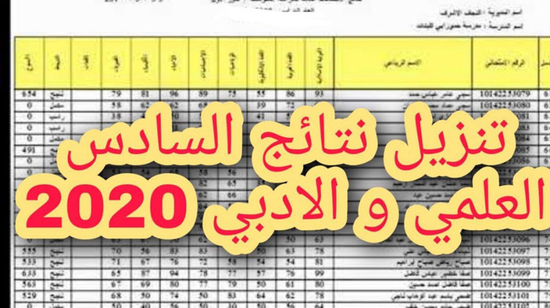 استعلام نتائج السادس الابتدائي