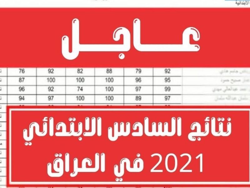 رابط نتائج السادس الابتدائي العراق 2021 