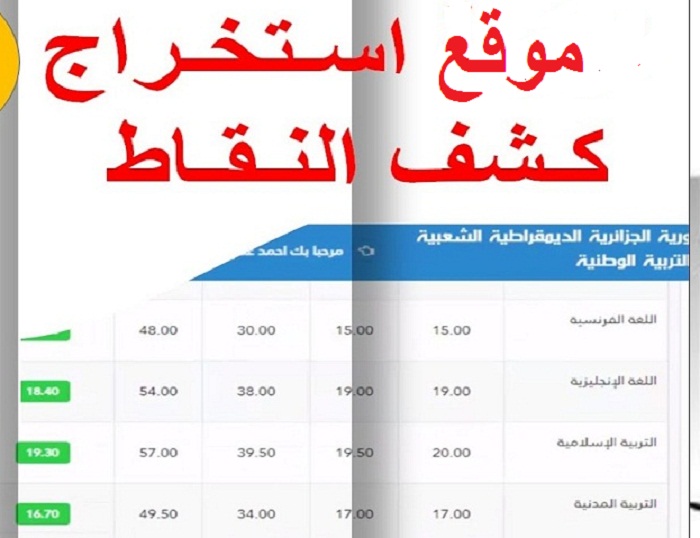 متاح الان كشف معدلات الفصل الثاني عبر فضاء اولياء التلاميذ