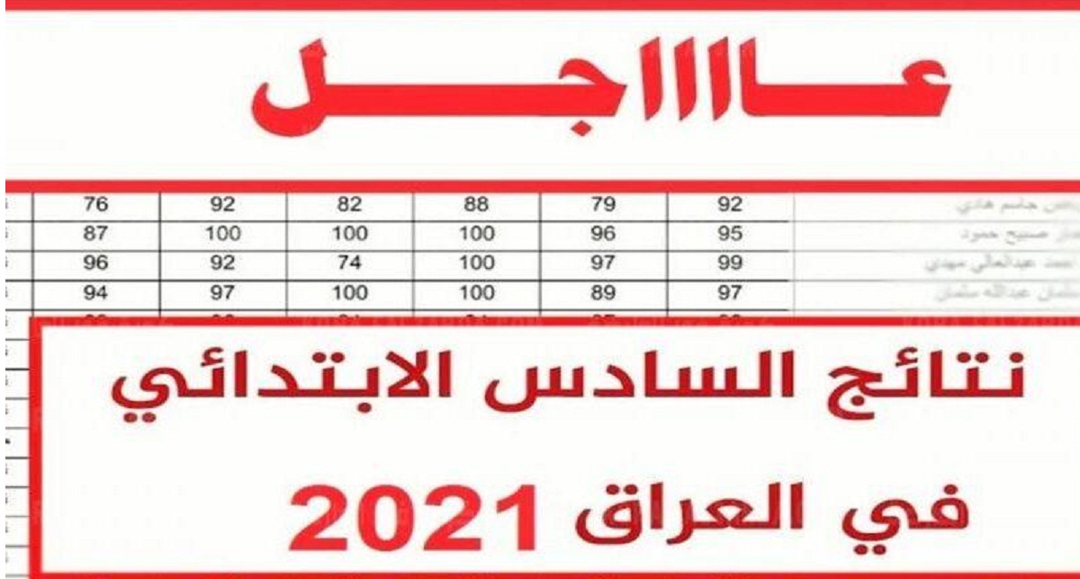 رابط نتيجة السادس الابتدائي بالعراق 2021