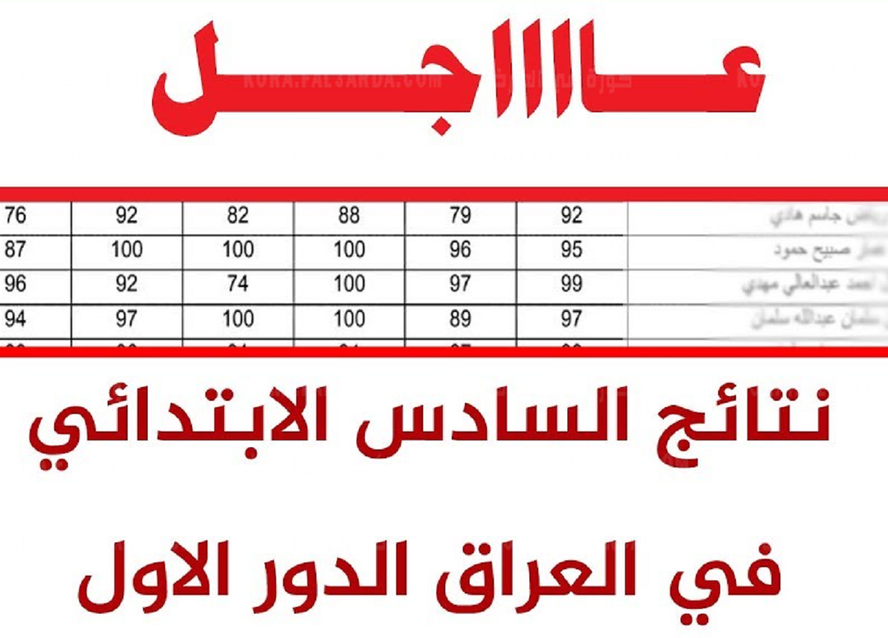 رابط نتائج الصف السادس الابتدائي بالعراق