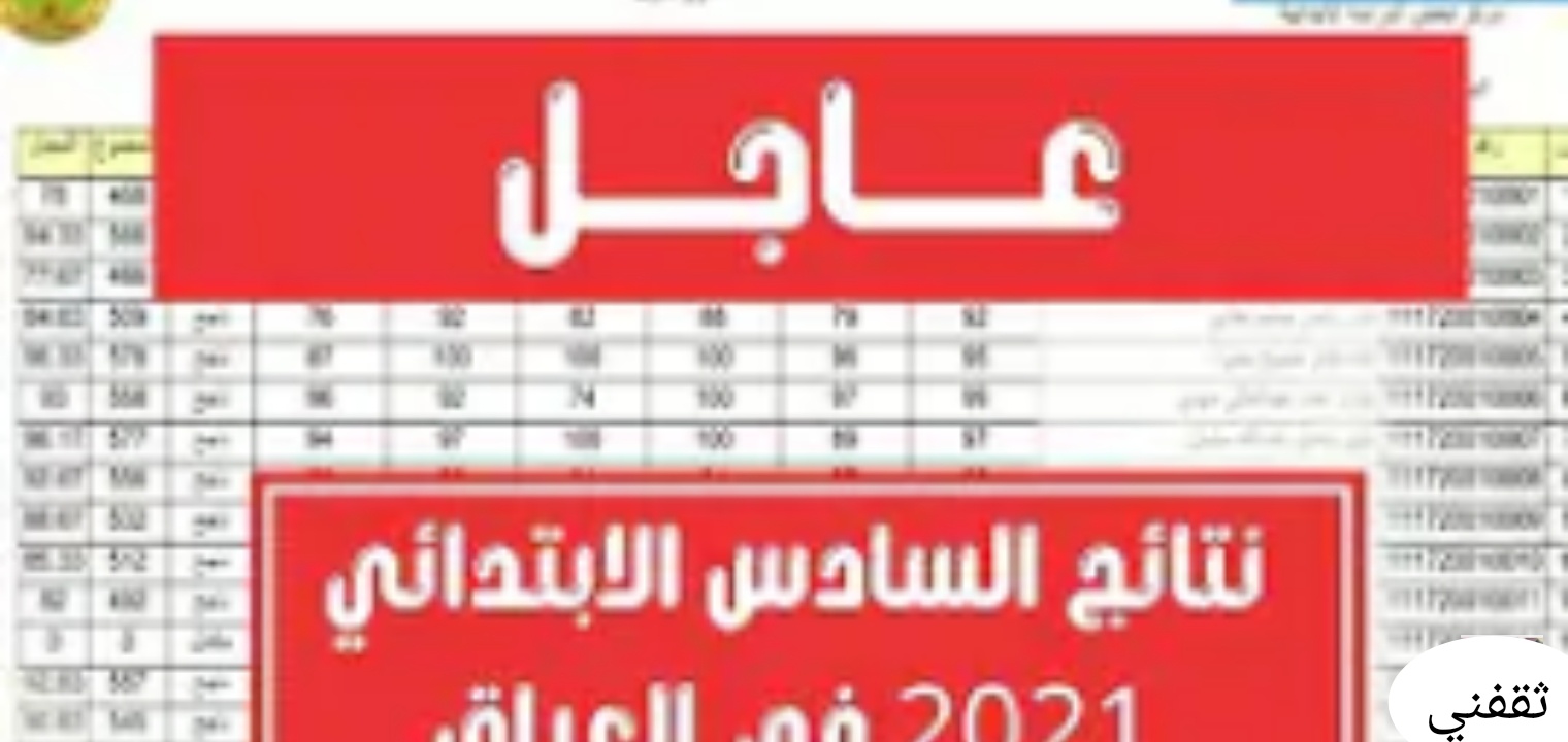 موقع ناجح نتائج السادس الابتدائي 2021 العراق بالاسم رسميا