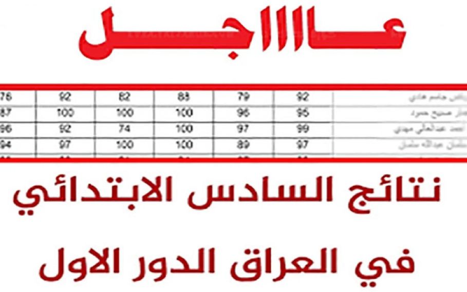 رابط نتائج الصف السادس الابتدائى العراق