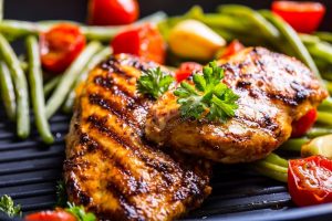طريقة عمل صدور الدجاج والخضروات