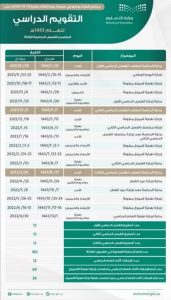 إجازات العام الدراسي 1443