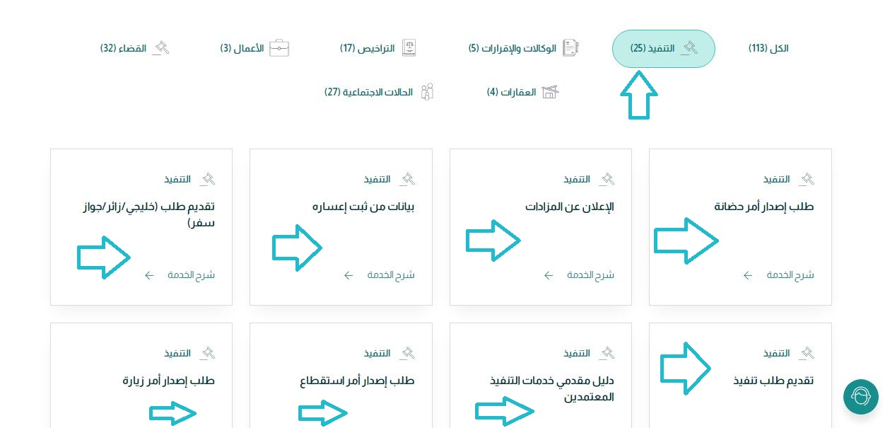 استعلام عن طلب تنفيذ