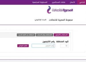 الاستعلام عن فاتورة التليفون الأرضي