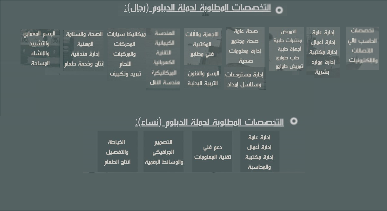 التخصصات المطلوبة في وزارة الدفاع 1443 لحاملي البكالوريوس والدبلوم والثانوي رجال ونساء 