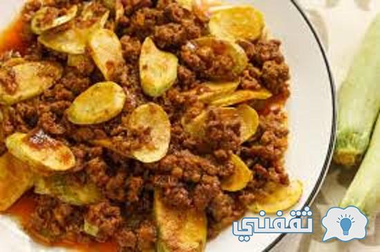 طريقة عمل الكوسة باللحمة المفرومة