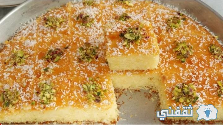 كيكة البسبوسة بجوز الهند