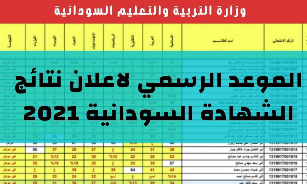 موعد اعلان نتيجة الشهادة السودانية 2021 عبر موقع وزارة التربية والتعليم