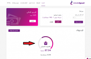 استهلاك الانترنت المنزلي We