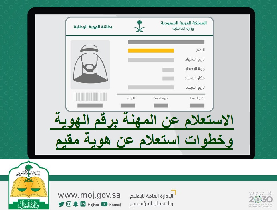الاستعلام عن المهنة برقم الهوية وخطوات استعلام عن هوية مقيم