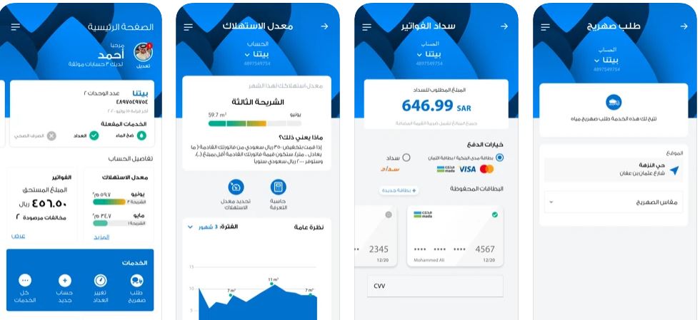 تطبيق المياه الوطنية يوفر 35 خدمة للمستهلكين