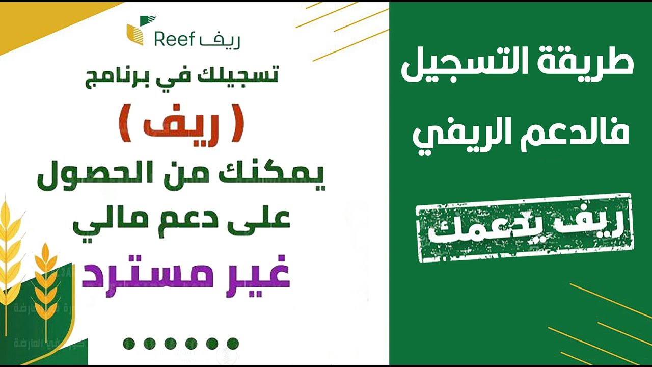 سجل في الدعم الريفي للاسر المنتجة وربات البيوت وكيفية احتساب المبلغ ومتى يستحق reef.gov.sa