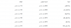 سلم رواتب المديرية العامة للسجون الجديد مع البدلات