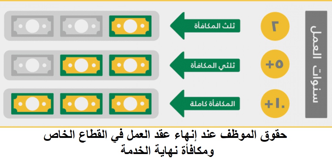 حقوق الموظف عند إنهاء عقد العمل في القطاع الخاص ومكافأة نهاية الخدمة