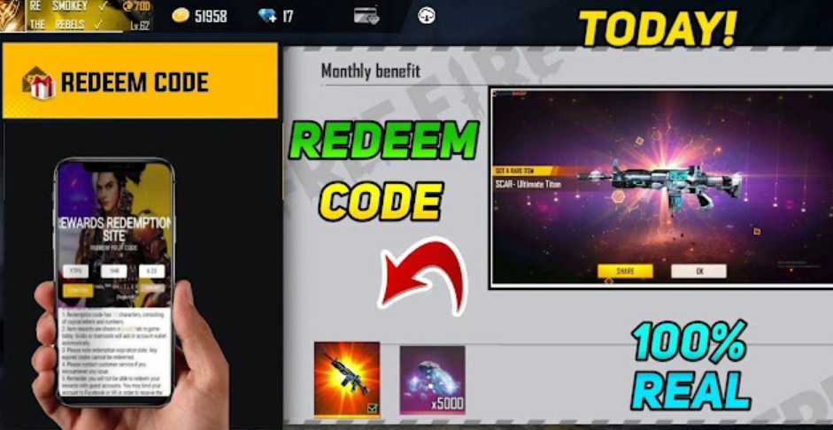 موقع اكواد سكنات فري فاير 2021 غير مستعمل سيرفر الشرق الاوسط Free Fire Codes