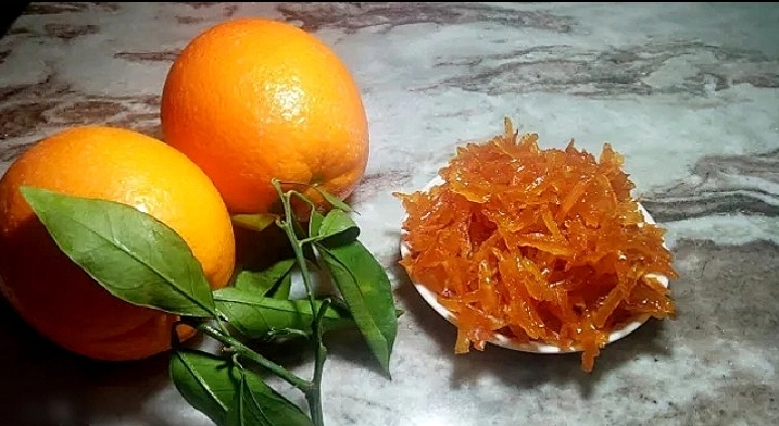 طريقة عمل قشر البرتقال المكرمل بديل الكريز لتزيين التورتة والحلويات المختلفة