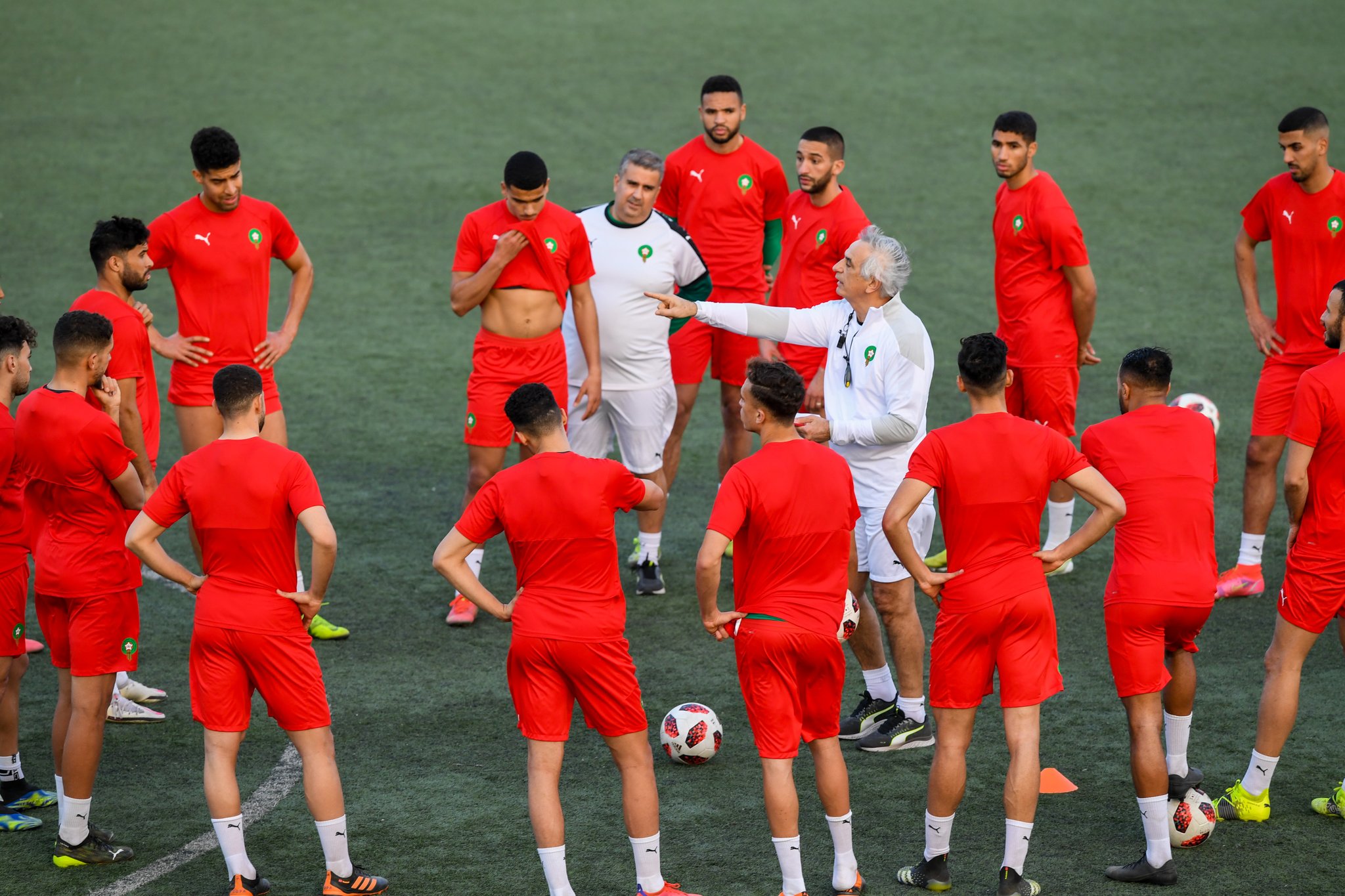 تدريبات المنتخب المغربي قبل الكان 2022