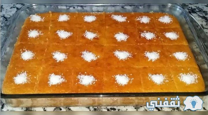 بسبوسة بعصير البرتقال