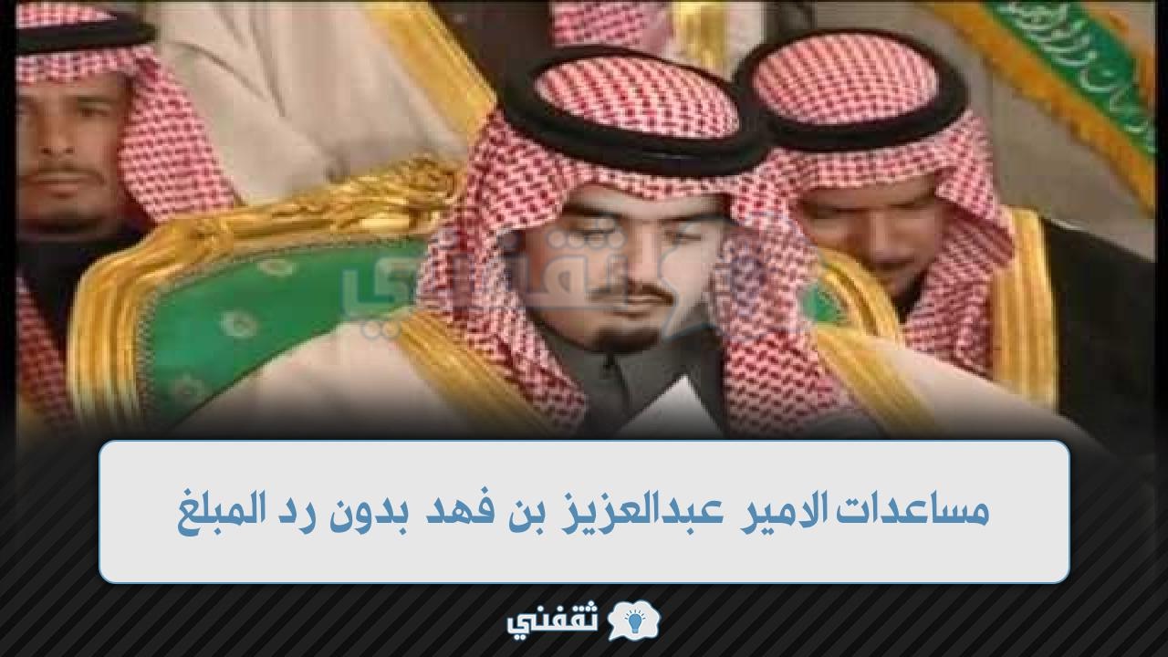 مساعدات الأمير عبد العزيز بن فهد