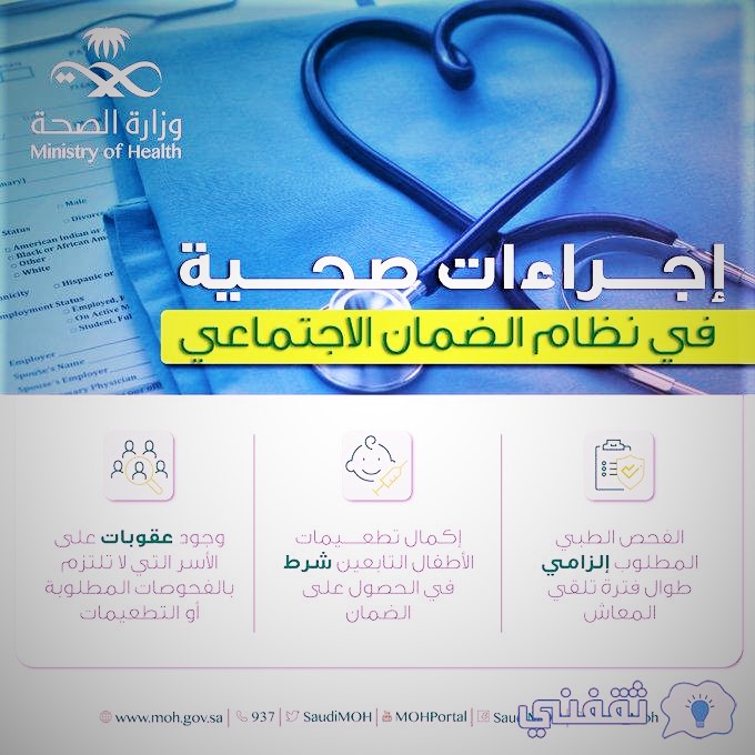إجراءات صحية يشملها الضمان الاجتماعي المطور