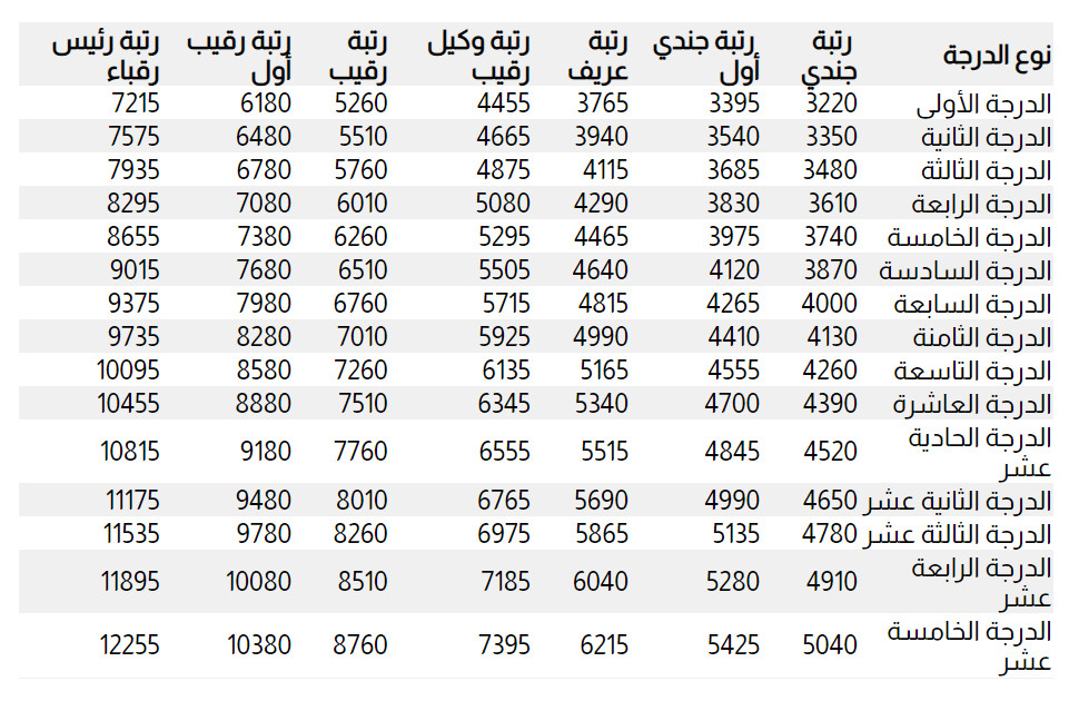 سلم رواتب ديوان المظالم