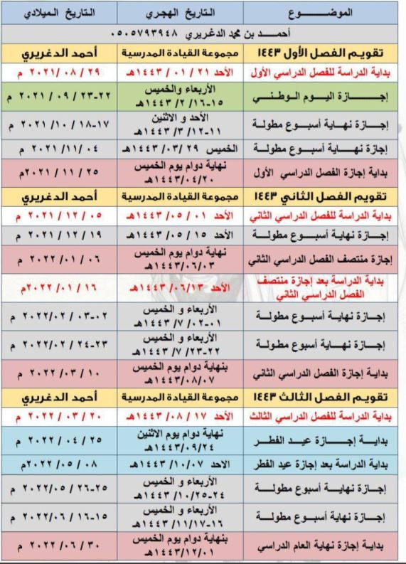 موعد اختبارات الفصل الثاني 2021