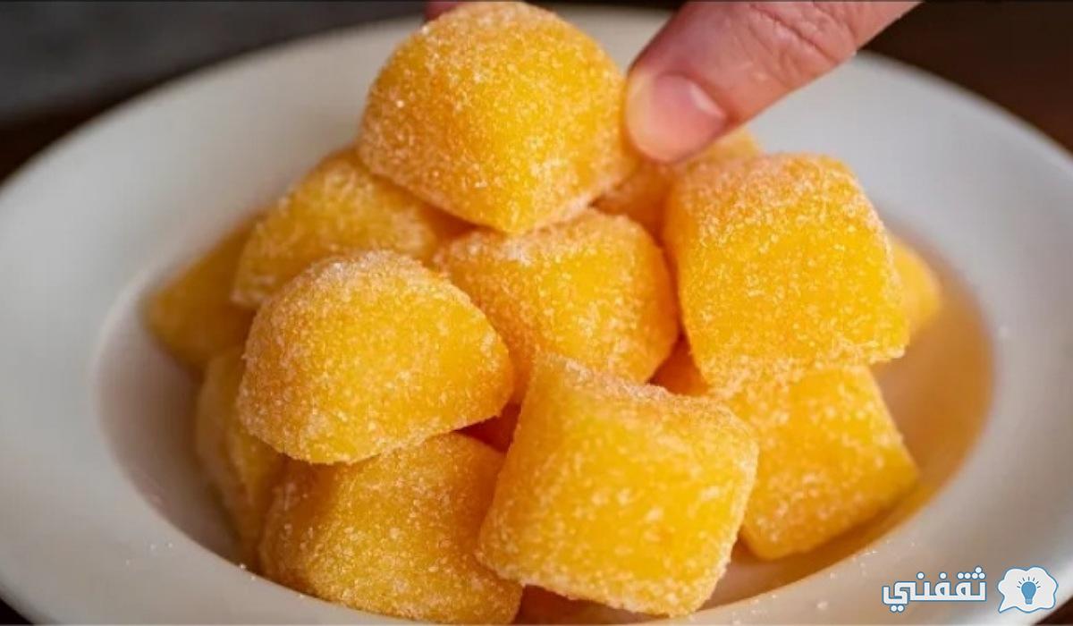 طريقة حلوى النشا والبرتقال