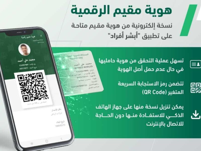 تفعيل هوية مقيم الرقمية