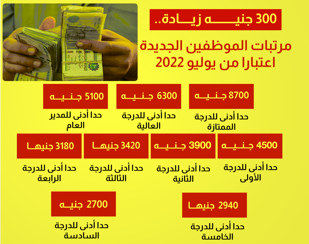 زيادة مرتبات العاملين بالدولة