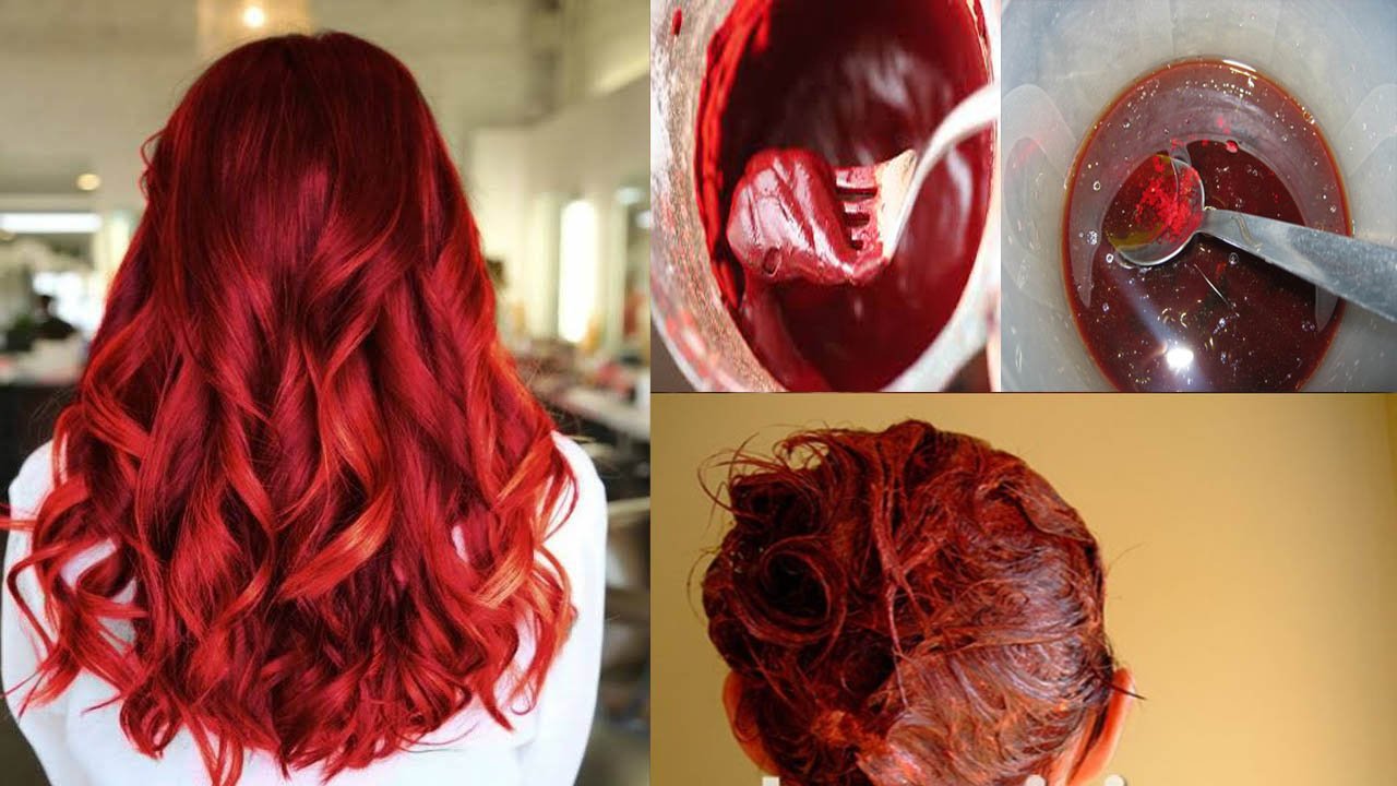 طريقة صبغ الشعر باللون الأحمر العنابي