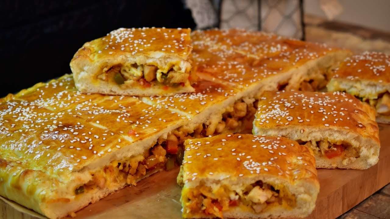 طريقة عمل فطيرة الشاورما بالدجاج السورية في البيت مثل المطاعم بالضبط 