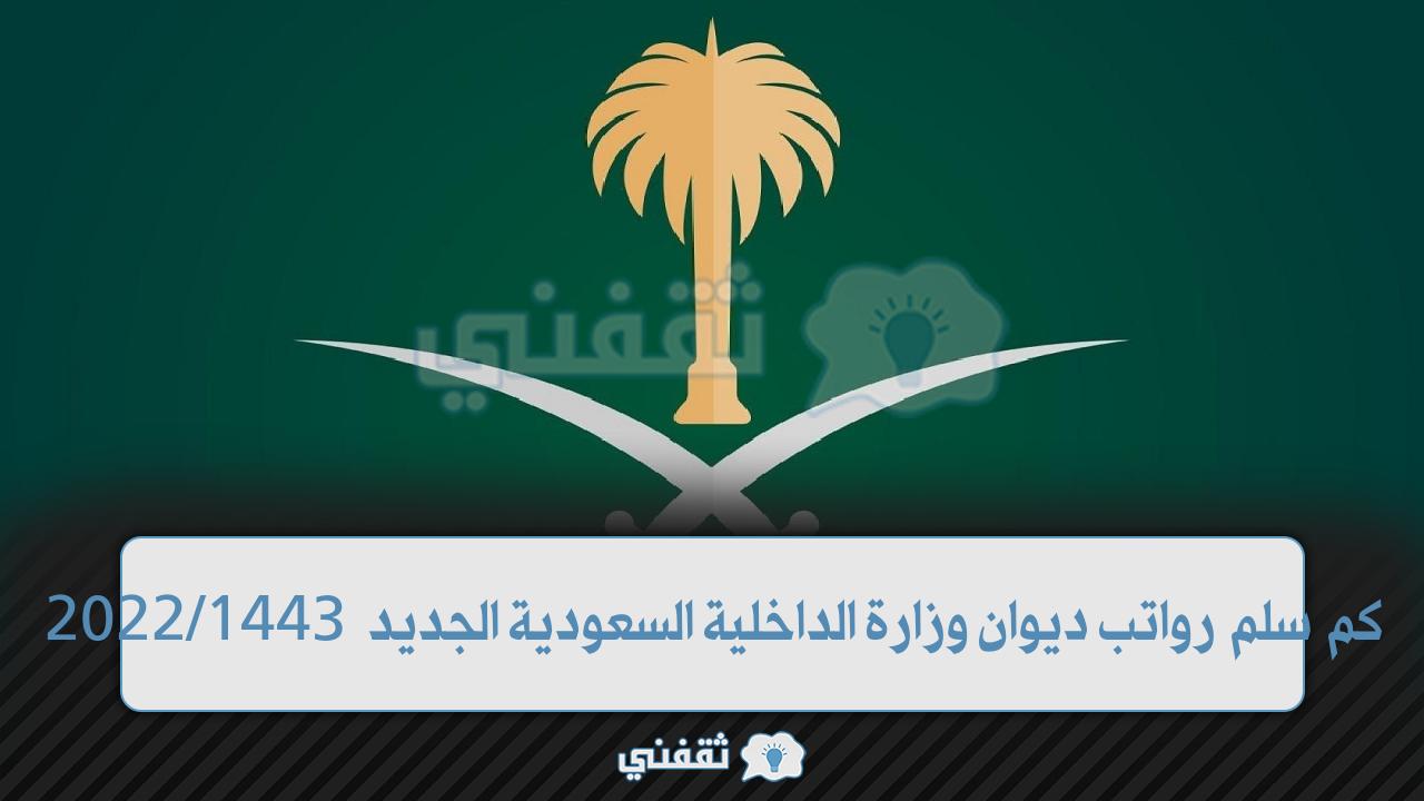 كم سلم رواتب ديوان وزارة الداخلية السعودية الجديد 1443/2022