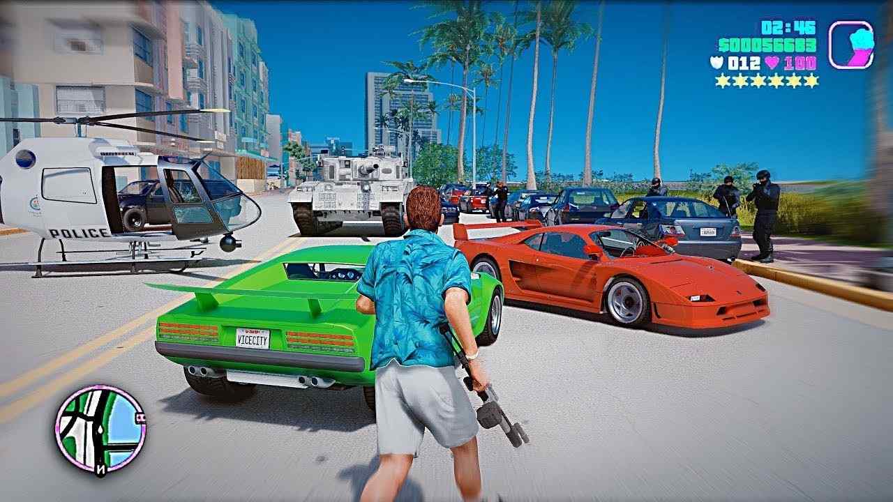 كيفية تنزيل لعبة فاي ستي الاصلية للاندرويد 2022 GTA Vice City