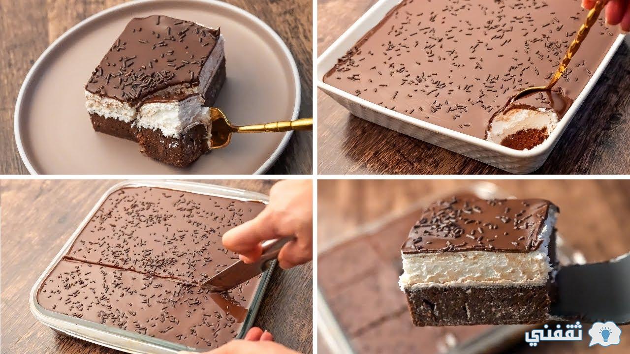 طريقة عمل الكيكة بالشوكولاتة بدون بيض
