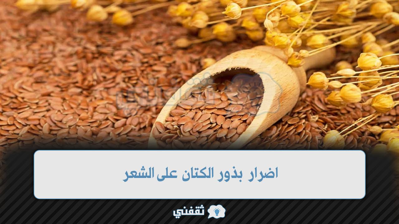 اضرار بذور الكتان على الشعر